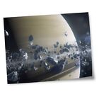 8x10" Prints(No frames) - Saturn Rings Space Planet  #8864
