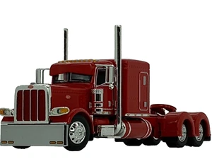 1/64 DCP RED PETERBILT 389 W/ 63" FLAT TOP SLEEPER - Picture 1 of 7