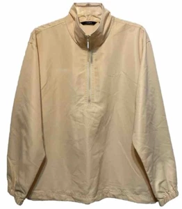 Izod Yellow Pullover 1/4 Zip Long Sleeve Cotton Regular Fit Jacket Womens Large - Picture 1 of 9