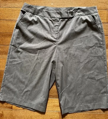 Bermuda Worthington cáqui/cor marrom urze, elástica tamanho 18 ajuste moderno - Imagem 1 de 4