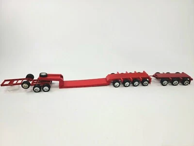 2x4x3 Narrow Bed Low Loader Trailer - Anthony Red - ASAM Smith 1:48 Scale Model - Image 1 of 4