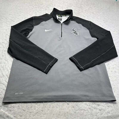 Nike Dri Fit Chicago White Sox  1/4 Zip Sweatshirt Gra Long Sleeve Mens Size XL - Image 1 of 4