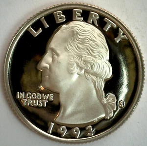 1993 S Clad Proof Washington Quarter 25c US Coin Beautiful Coin San Francisco - Picture 1 of 2