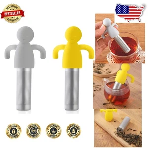 Whimsical Tea Infuser Set - 2 Cute Extra Fine Mesh Strainers for Loose Leaf Tea - Picture 1 of 10
