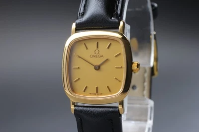 Vintage 1980s Omega De Ville Gold Dial Square Quartz Ref.596.0098.2 [Near Mint] - Image 1 of 4
