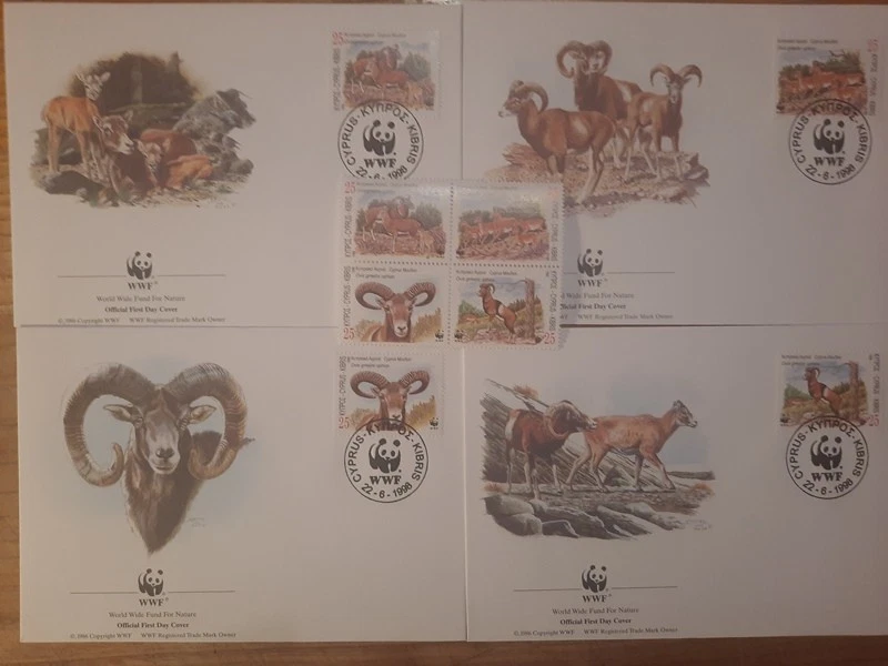 WWF - MNH STAMPS + FDC'S - CIPRUS  MOUFLON - Image 1 of 1