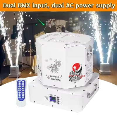 Double-Head Rotating Cold Spark Machine for Stage Bar Fireworks Sparkler Machine - Image 1 of 4