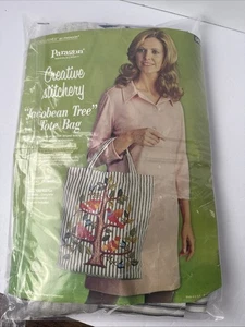Crewel Kit PARAGON Creative Stitchery JACOBEAN TREE Bird Tote Bag Embroidery #1 - Picture 1 of 14