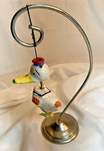 Vintage Disney Paperino Figura Ornamento Collo e Gambe a Molla Composito Giappone - Foto 1 di 8