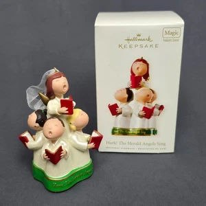 2008 Carolers Singing Hark the Herald Hallmark Keepsake Christmas Ornament - Picture 1 of 2