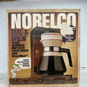 Cafetera automática Norelco EN CAJA DE COLECCIÓN AÑOS 70 Dial-a-Brew 10 tazas HB5140 probada - Imagen 1 de 19