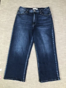 KanCan Jeans Womens 31 Blue Wide Leg High Rise Stretch Denim KCTRIDF4F Casual - Picture 1 of 10