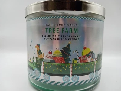 Bath & Body Works 3 wick candle 14.5 oz NEW IN BOX Tree Farm Pine Cedar Apple - Image 1 of 3