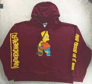 The Simpsons Graphic Hoodie Sweatshirt Bart mit Skateboard Gr. XXL - Bild 1 von 19