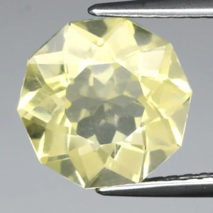 💎 2.33ct 9x9mm VS Custom-Cut Natural Lemon Quartz - Brazil Gem - Picture 1 of 4