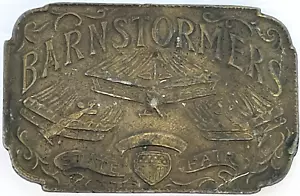 Vintage Barnstormers State Fair 1970s Belt Buckle Collectible Airplane Biplanes - Picture 1 of 2