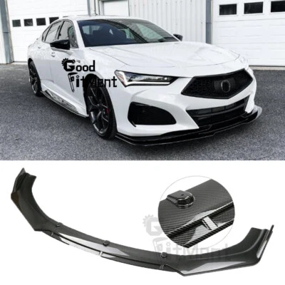 Kit divisor spoiler labial para Acura TLX 2018 2019 -2021 fibra de carbono dianteiro - Imagem 1 de 4