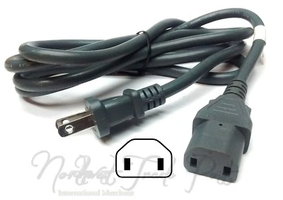 Genuine 2-Prong Power Cord for Microsoft XBox 360 Falcon Jasper Slim 1Z Supply - Image 1 of 4