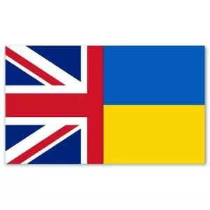 UKRAINE~UK Flying Flag Ukrainian.United Kingdom Union x 5 Jack Large Flag- - Picture 1 of 13