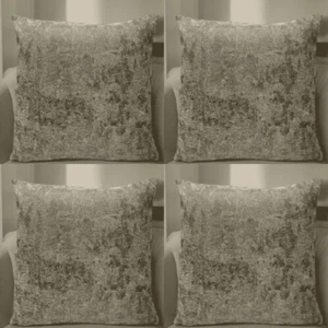 Cushion Covers Olive Green Plain Rustic 18" 45x45cm - X-thick Fabric Set of 4 - Picture 1 of 10