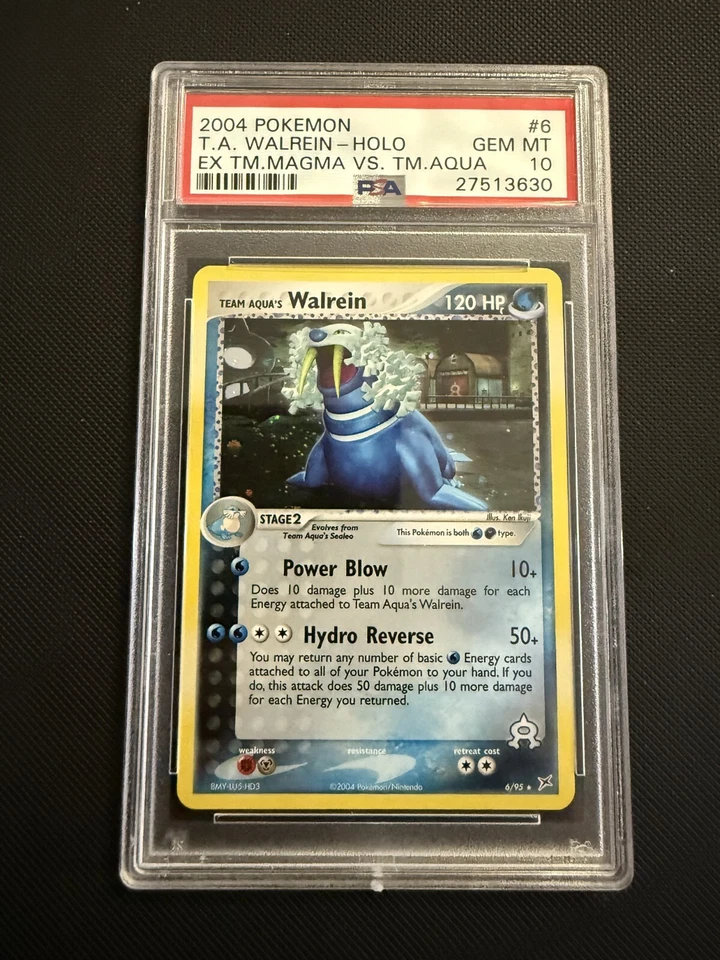 PSA 10 WALREIN 6 HOLO EX TEAM MAGMA VS TEAM AQUA POKEMON EX - Image 1 of 2