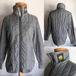 G-STAR RAW Official Women's Gray Full-Zip Puffer Windbreaker Jacket Size Medium - Picture 1 of 9