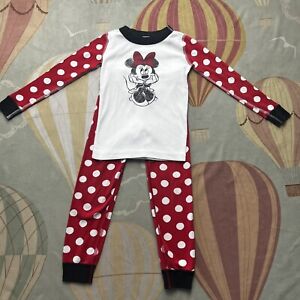 Hanna Andersson Minnie Mouse Red And White Polka Dot Pajamas 4 Years Long Sleeve