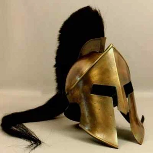 300 Casco Vikingo Película Rey Leónidas Espartano Réplica Medieval Forro Negro Estilo - Imagen 1 de 4
