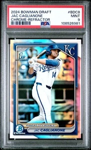 2024 Bowman Draft Jac Caglianone 1st Bowman Chrome Refractor PSA 9 Royals #BDC8 - Picture 1 of 2