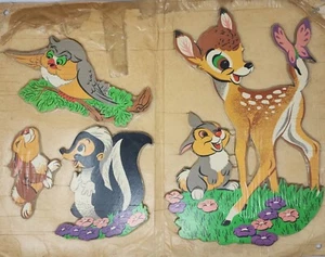 Decoración de pared moderna de mediados de siglo Dolly Toys vintage Disney Bambi en paquete original - Imagen 1 de 7