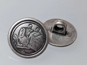 7x Metall-Knöpfe - "Rennwagen, Seifenkiste, Rennen" - 15mm - - Bild 1 von 1