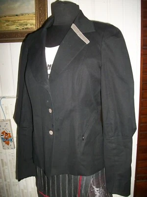 Veste en coton noir stretch CHRISTIAN LACROIX 44IT 40FR 10UK 8US AM35 - Photo 1/4