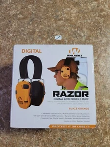 WALKER'S Razor Slim Digital Muff, Blaze Orange, GWP-SF-DRSEM-BLZ - Picture 1 of 2