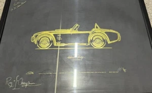 Carol Shelby 427 Cobra by RAJ limited ed gold leaf print 337/950 - NOS - Picture 1 of 8