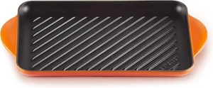 Le Creuset Enamelled Cast Iron Rectangular Grill, For Low Fat Cooking, Volcanic - Picture 1 of 11