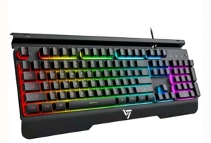 VicTsing PC265A RGB Metallic Base Wired Gaming Keyboard, Backlight High Performa - Picture 1 of 8