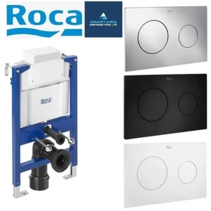 Roca Wc Frame 0.82 Under Window Concealed Cistern Matt Black Chrome White For Ri - Picture 1 of 12