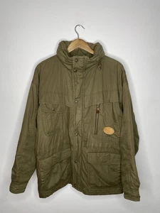 Vintage Cabelas Green Gortex Hunting Game Jacket Hooded Coat Size Large Mens VGC - Picture 1 of 17