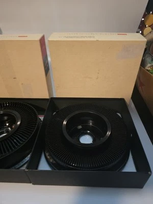 Vintage Kodak Carousel 140 And 80 Slide Tray Lot of 2– Original Boxes - Image 1 of 4