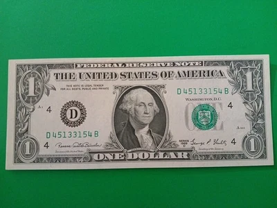 FANCY  RADAR , $1 BILL  / NOTE FROM 1969 . - Image 1 of 2