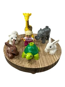7~ Lego Duplo Animali Bambina Giraffa Conigli Elefante Orso Polare - Foto 1 di 1
