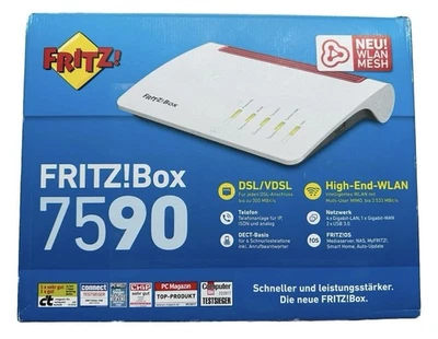 AVM FRITZ!Box 7590 with S0 (ISDN) Bus (20002784) - Mint! ✅ - Image 1 of 4