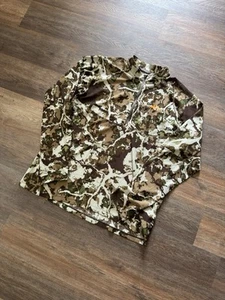 First Lite Trace 1/4 Zip Pullover Men 2XL Warm Weather Hunting Shirt Fusion Camo - Picture 1 of 7