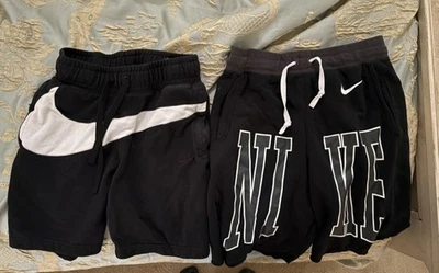 2 Men's Nike Black Cotton  Shorts Men Sz S - Image 1 of 2