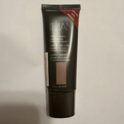 IMAN Luxury Radiance Liquid Makeup Shade EARTH 4. 1 fl oz / 30 mL ~ Sealed - Image 1 of 2