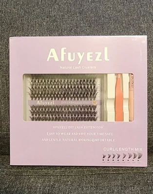 Kit de extensión de pestañas hágalo usted mismo 320 piezas pestañas en racimo, negro Foto 1 de 4