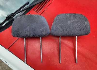 Par de reposacabezas de tela gris OEM para Mitsubishi Eclipse Talon 1995-1999 (2) Foto 1 de 4