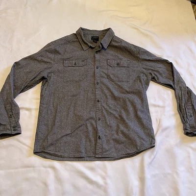 Fox Racing Shirt Mens Size Large Gray Button Up Long Sleeve Cotton(7) - Image 1 of 4