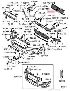 Mitsubishi Front Bumper Grille Mesh to suit MR574318 Lancer Evo7 CT9A from japan - Bild 1 von 1