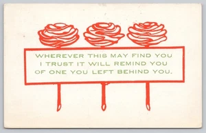 Postal borde blanco saludos rosas donde sea que esto te encuentre extrañándote - Imagen 1 de 2